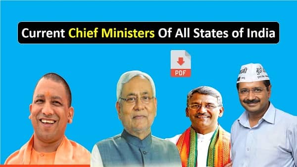 Current Chief Ministers in India 2024 All States